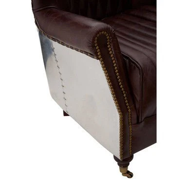 Victor Brown Leather Armchair - Image 10