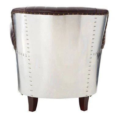 Victor Brown Leather Armchair - Image 8