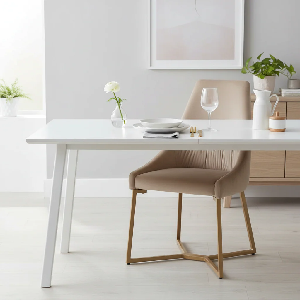 Vieste Mink Velvet Dining Chair - Image 4