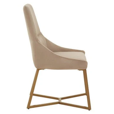 Vieste Mink Velvet Dining Chair - Image 7
