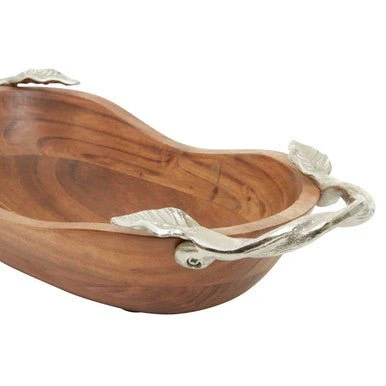 Vine Acacia Wood Large Oval Bowl - Image 13