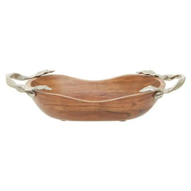 Vine Acacia Wood Large Oval Bowl - Image 14