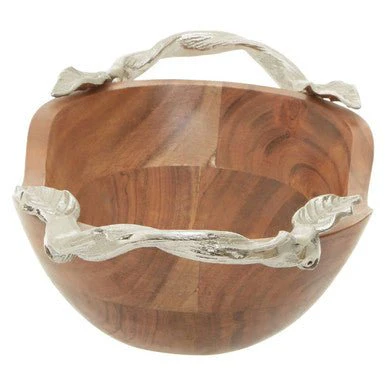 Vine Acacia Wood Large Oval Bowl - Image 6