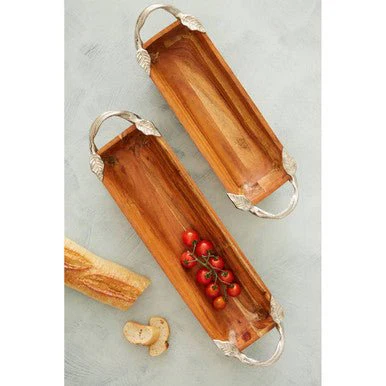 Vine Acacia Wood Large Rectangular Serving Dish - Image 9