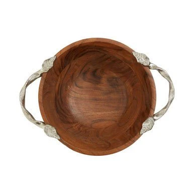Vine  Acacia Wood Large Round Bowl - Image 6