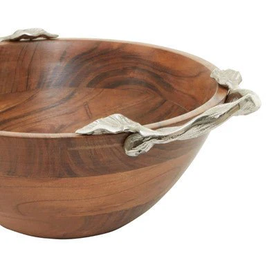 Vine  Acacia Wood Large Round Bowl - Image 8