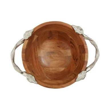 Vine  Acacia Wood Medium Round Bowl - Image 6