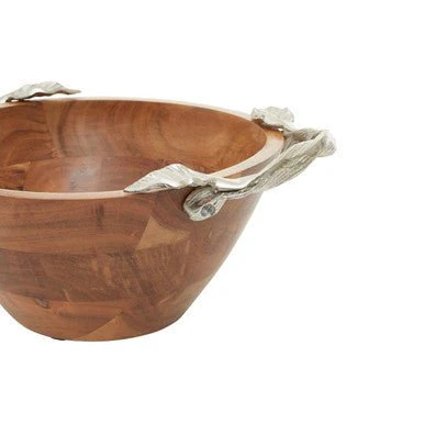 Vine  Acacia Wood Medium Round Bowl - Image 8