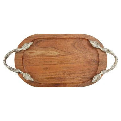 Vine Acacia Wood Oval Serving Tray - Image 8