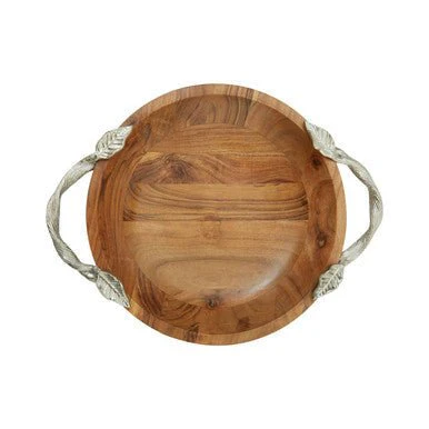 Vine Acacia Wood Serving Bowl - Image 7