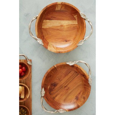 Vine Acacia Wood Serving Bowl - Image 9