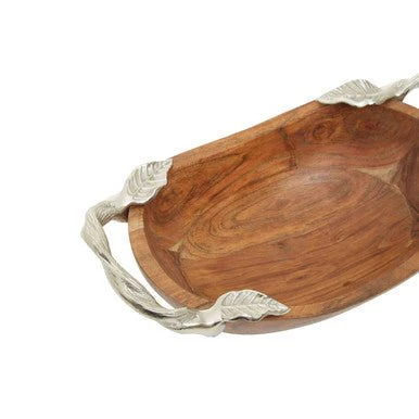 Vine Acacia Wood Small Oval Bowl - Image 11