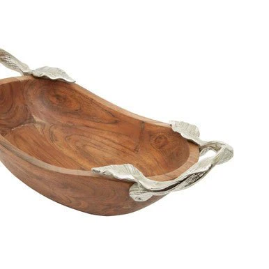 Vine Acacia Wood Small Oval Bowl - Image 12