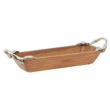 Vine Acacia Wood Small Rectangular Serving Dish - Image 5