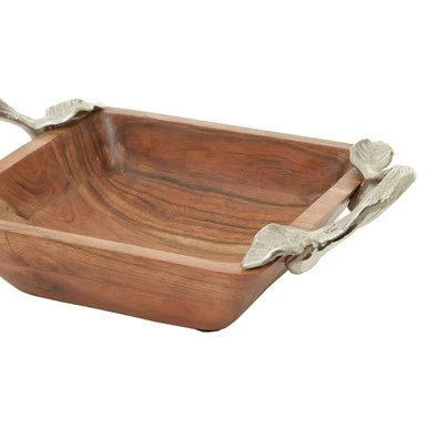 Vine Acacia Wood Square Bowl - Image 11