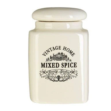 Vintage Home Set Of Six Cream Spice Jars - Image 9