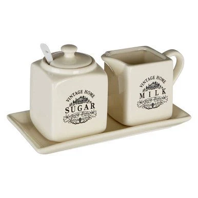 Vintage Home Square Cream Sugar And Milk Set - Image 5