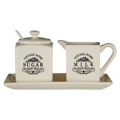 Vintage Home Square Cream Sugar And Milk Set - Image 8