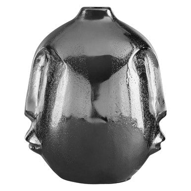 Viso Small Silver Finish Round Vase - Image 6