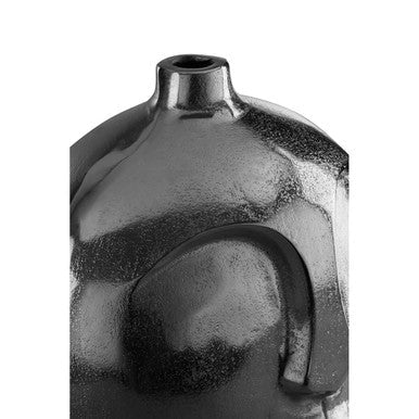Viso Small Silver Finish Round Vase - Image 9