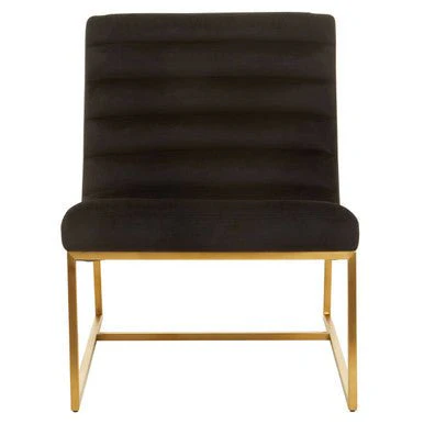 Vogue Black and Gold Lounge Chair - Image 5