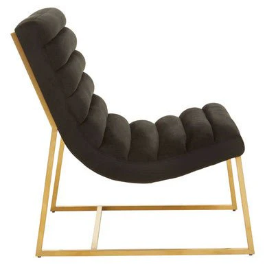 Vogue Black and Gold Lounge Chair - Image 8
