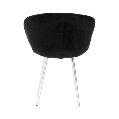 Vogue Black And Silver Velvet Chair - Image 8
