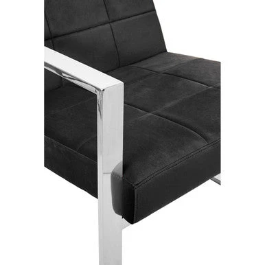 Vogue Black Velvet Lounge Chair - Image 12