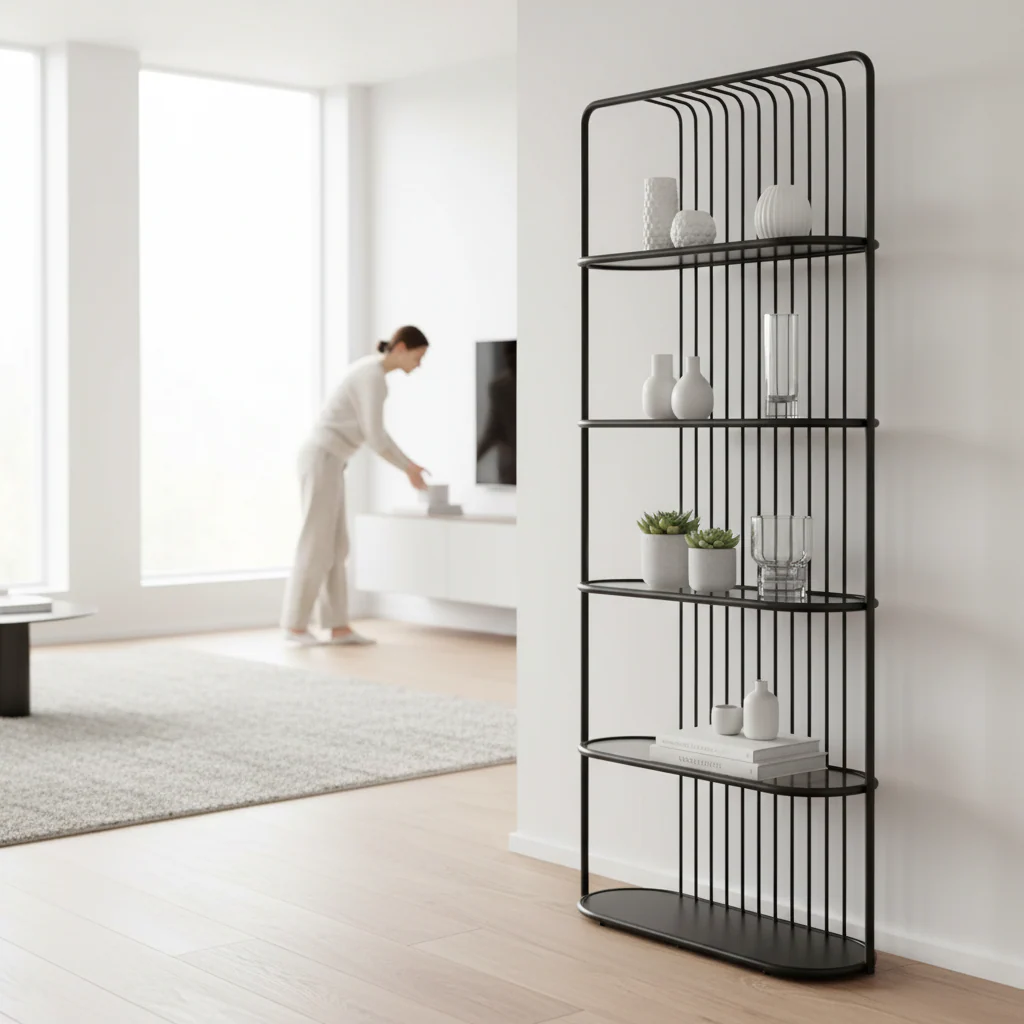 Vogue Five Tier Black Shelf Unit - Image 2
