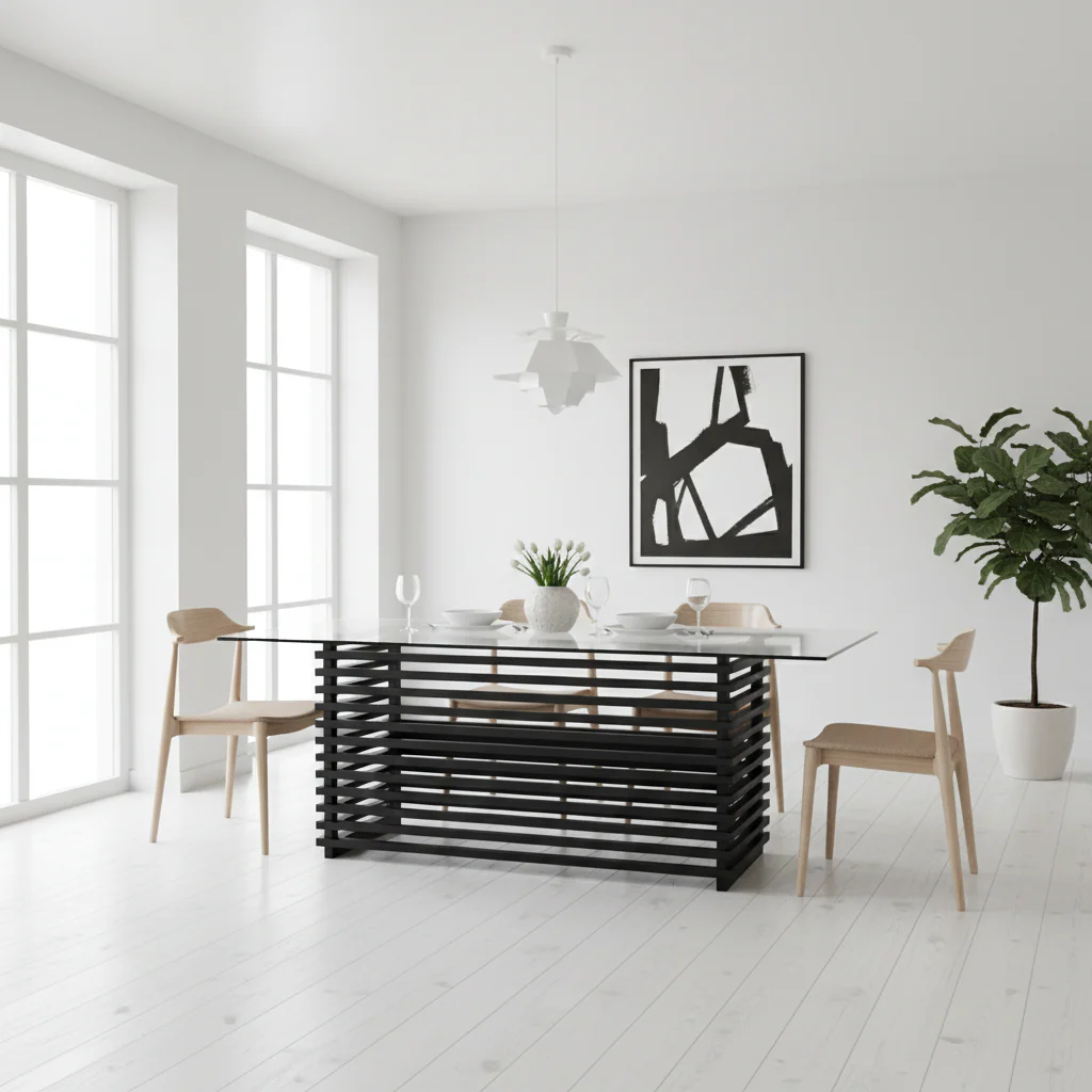 Vogue Matte Black Dining Table - Image 3