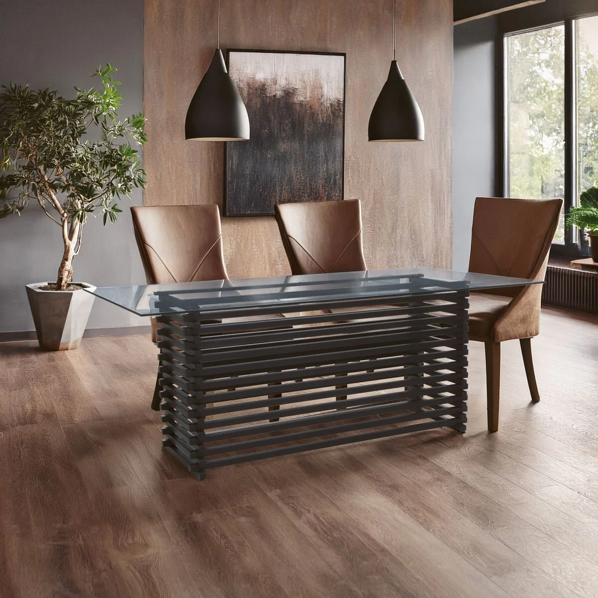 Vogue Matte Black Dining Table - Image 6