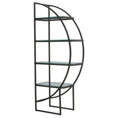 Vogue Right Half Moon Black Shelf Unit - Image 5
