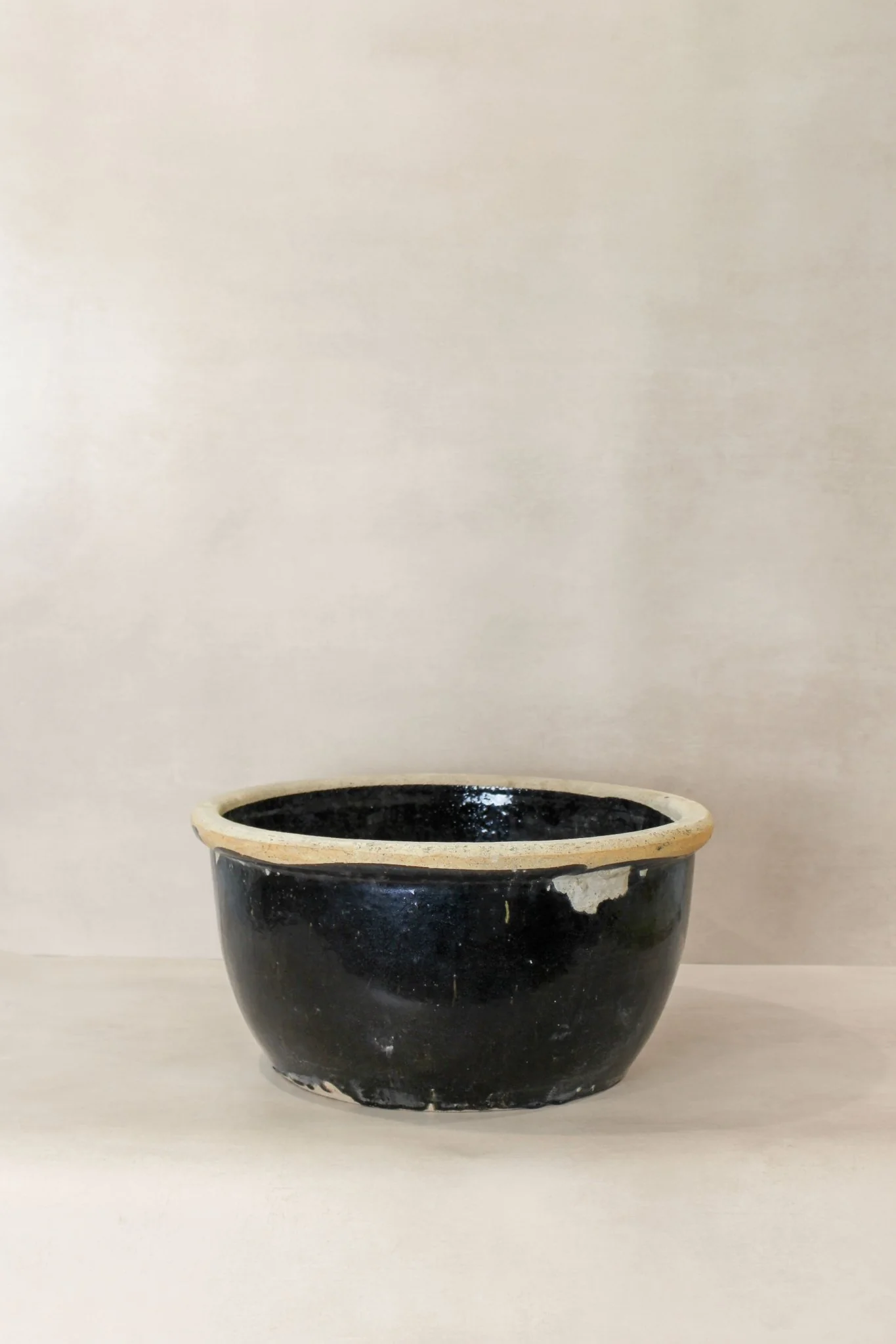 Wabi Sabi Antique Dark Glazed Terracotta Bowl - ODB 01