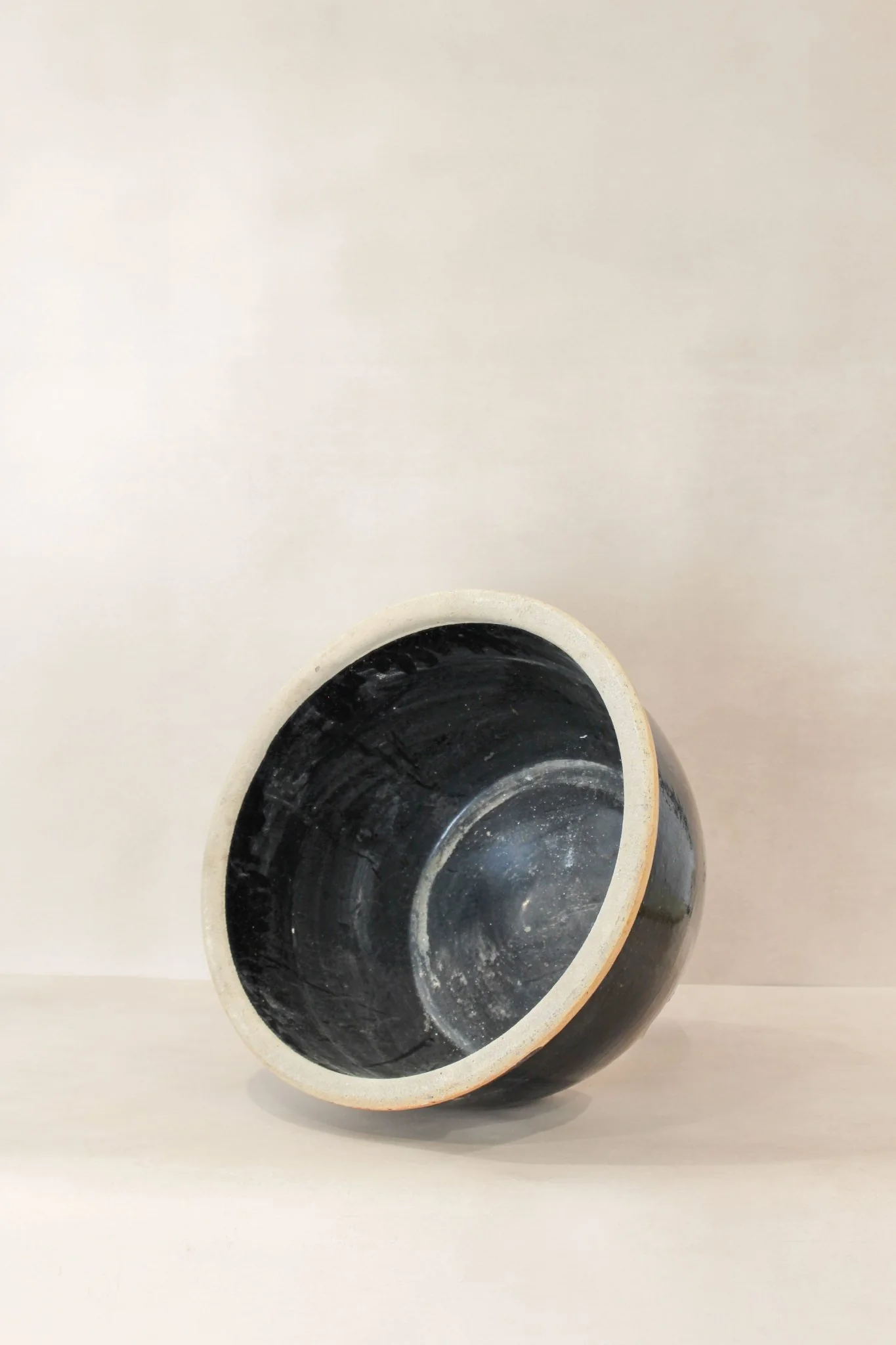 Wabi Sabi Antique Dark Glazed Terracotta Bowl - ODB 01 - Image 2