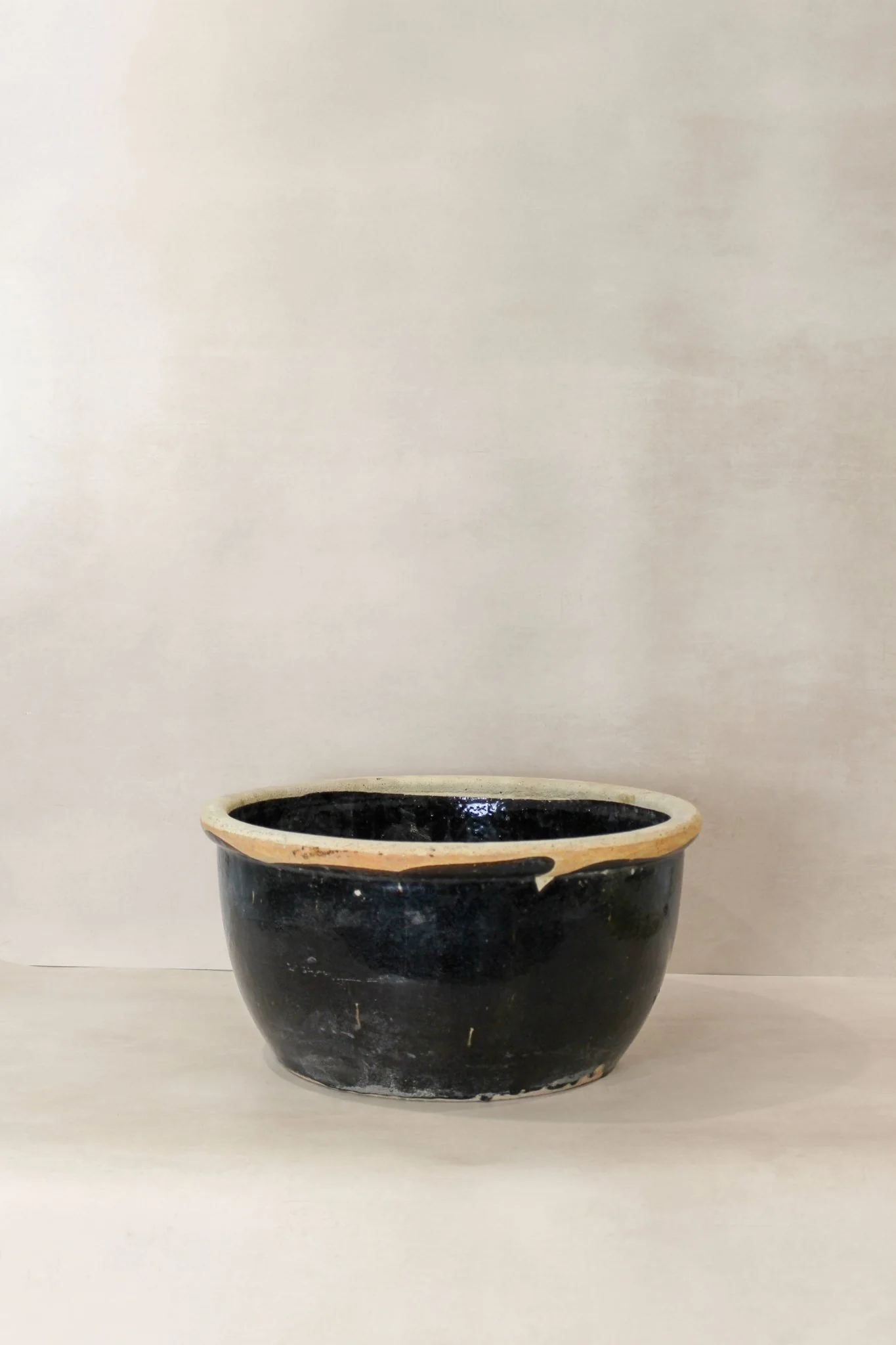 Wabi Sabi Antique Dark Glazed Terracotta Bowl - ODB 01 - Image 5