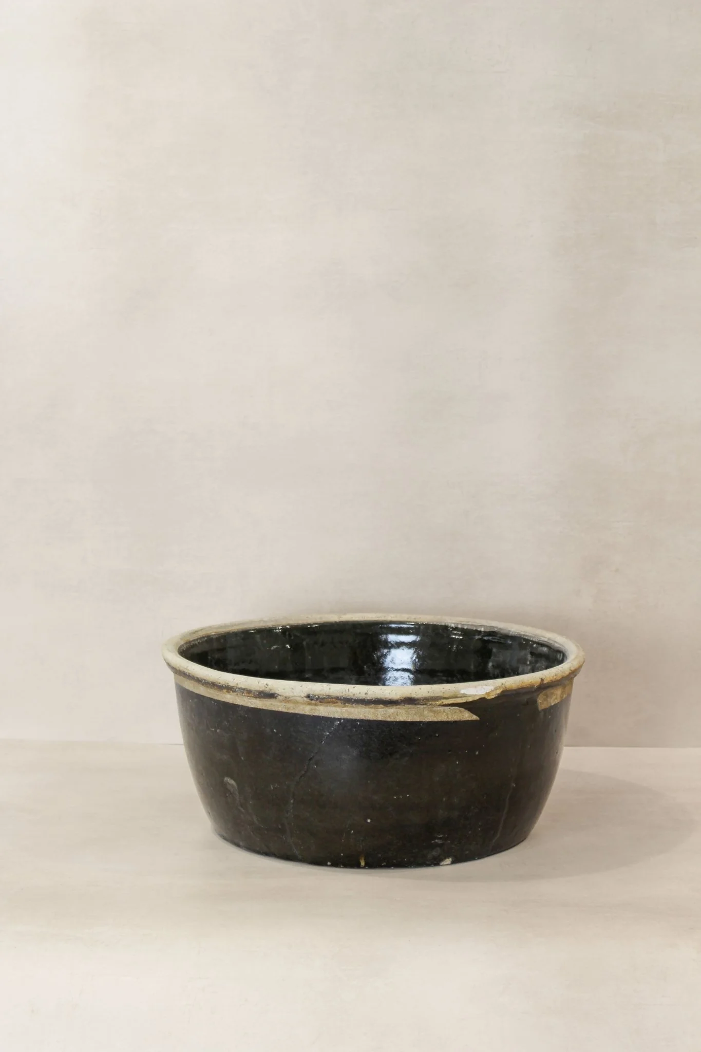 Wabi Sabi Antique Dark Glazed Terracotta Bowl - ODB 02 - Image 3