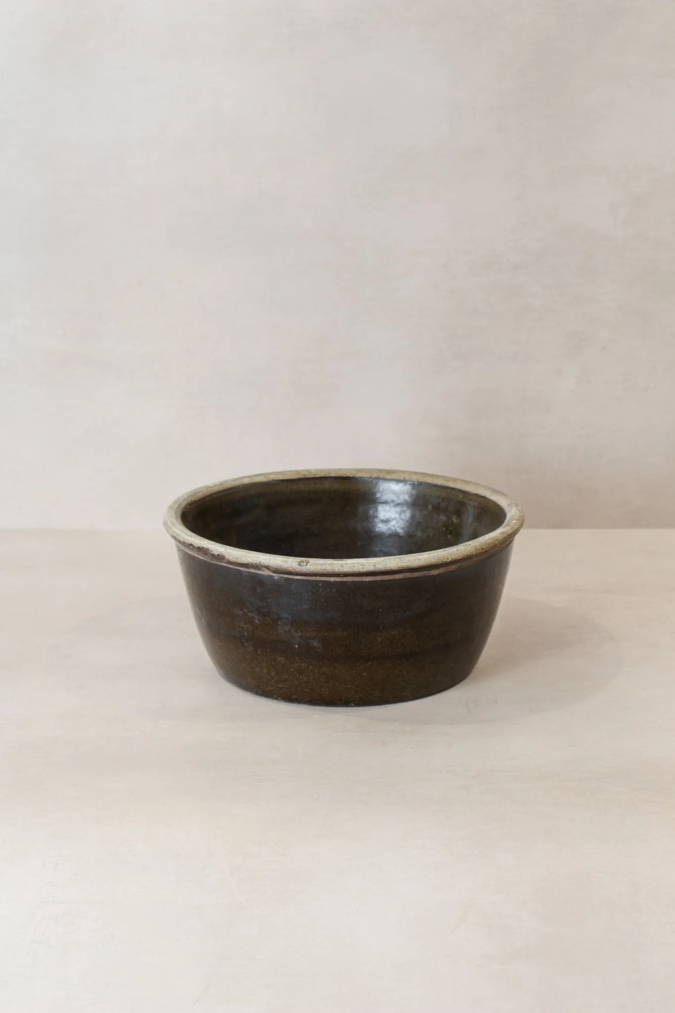 Wabi Sabi Antique Dark Glazed Terracotta Bowl Small- LBB 01 - Image 3