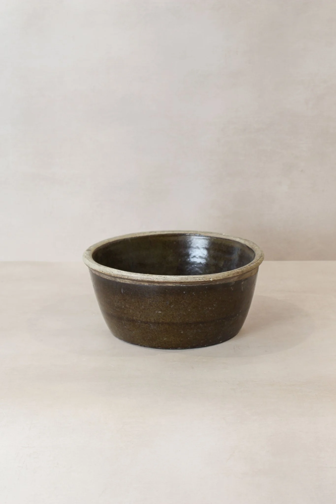 Wabi Sabi Antique Dark Glazed Terracotta Bowl Small- LBB 01 - Image 4