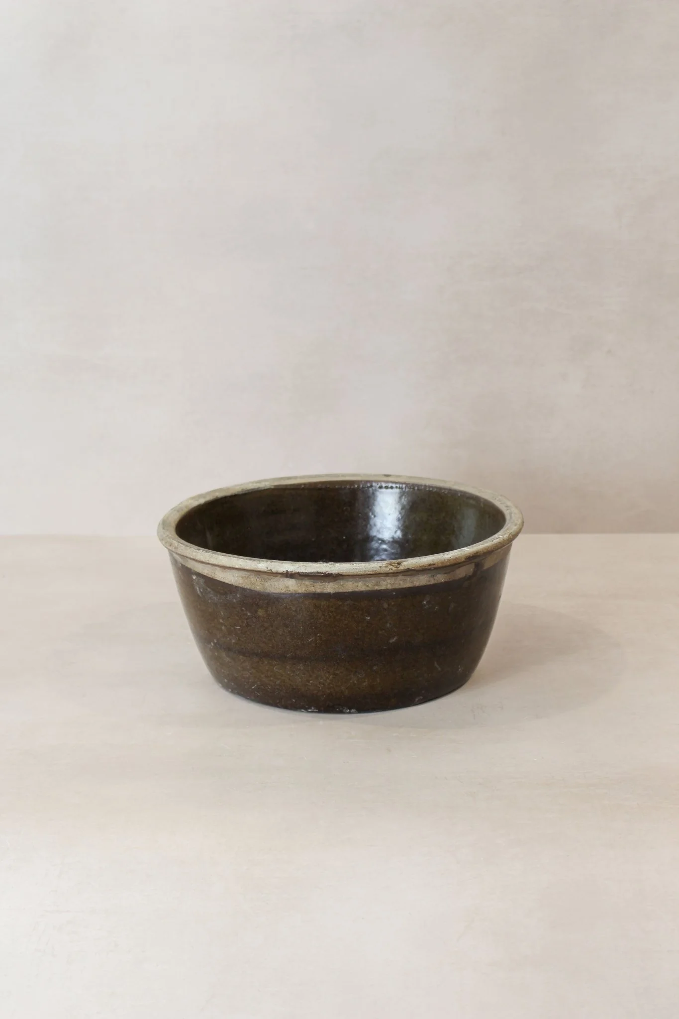 Wabi Sabi Antique Dark Glazed Terracotta Bowl Small- LBB 01 - Image 5