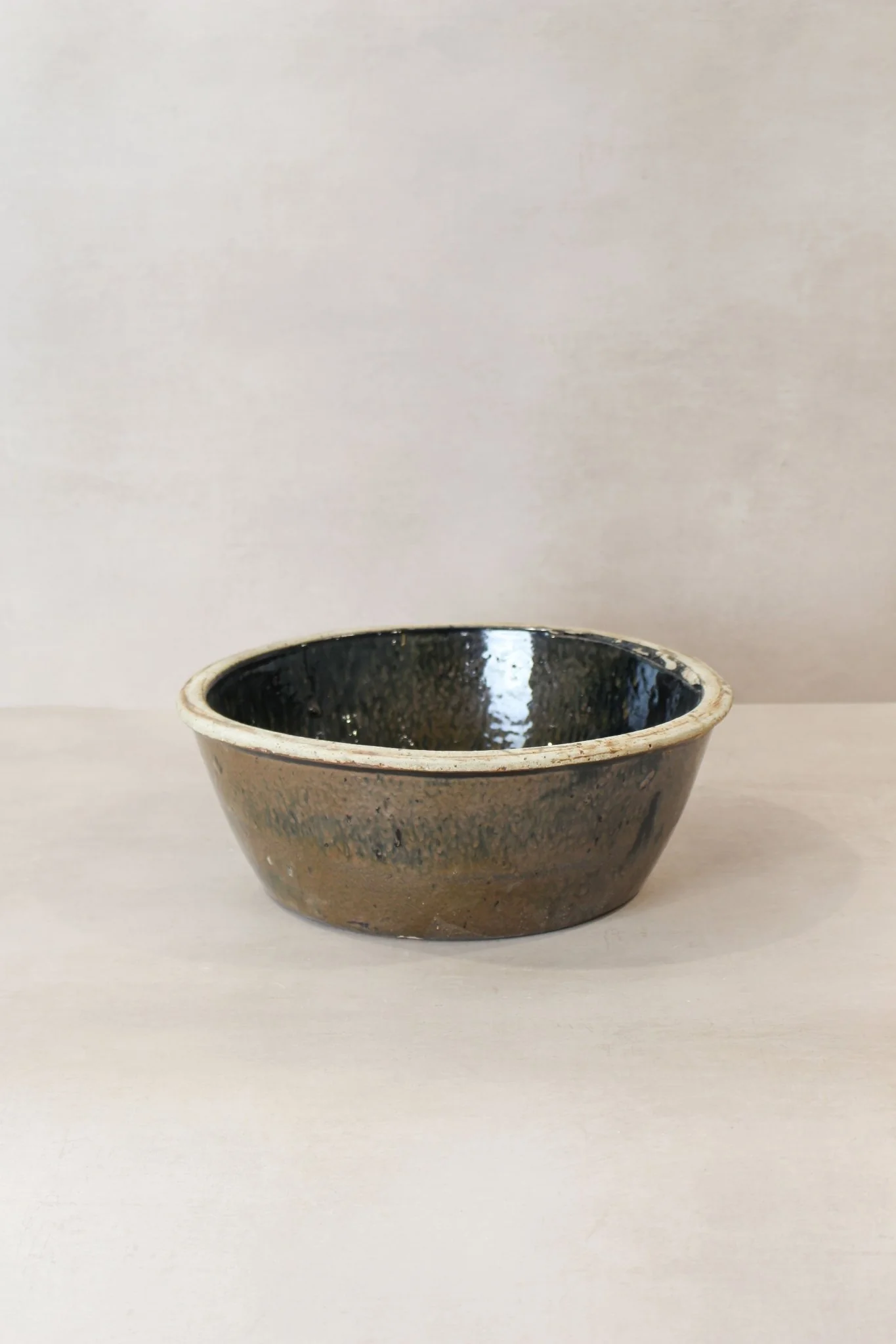 Wabi Sabi Antique Dark Glazed Terracotta Bowl Small- LBB 02 - Image 3