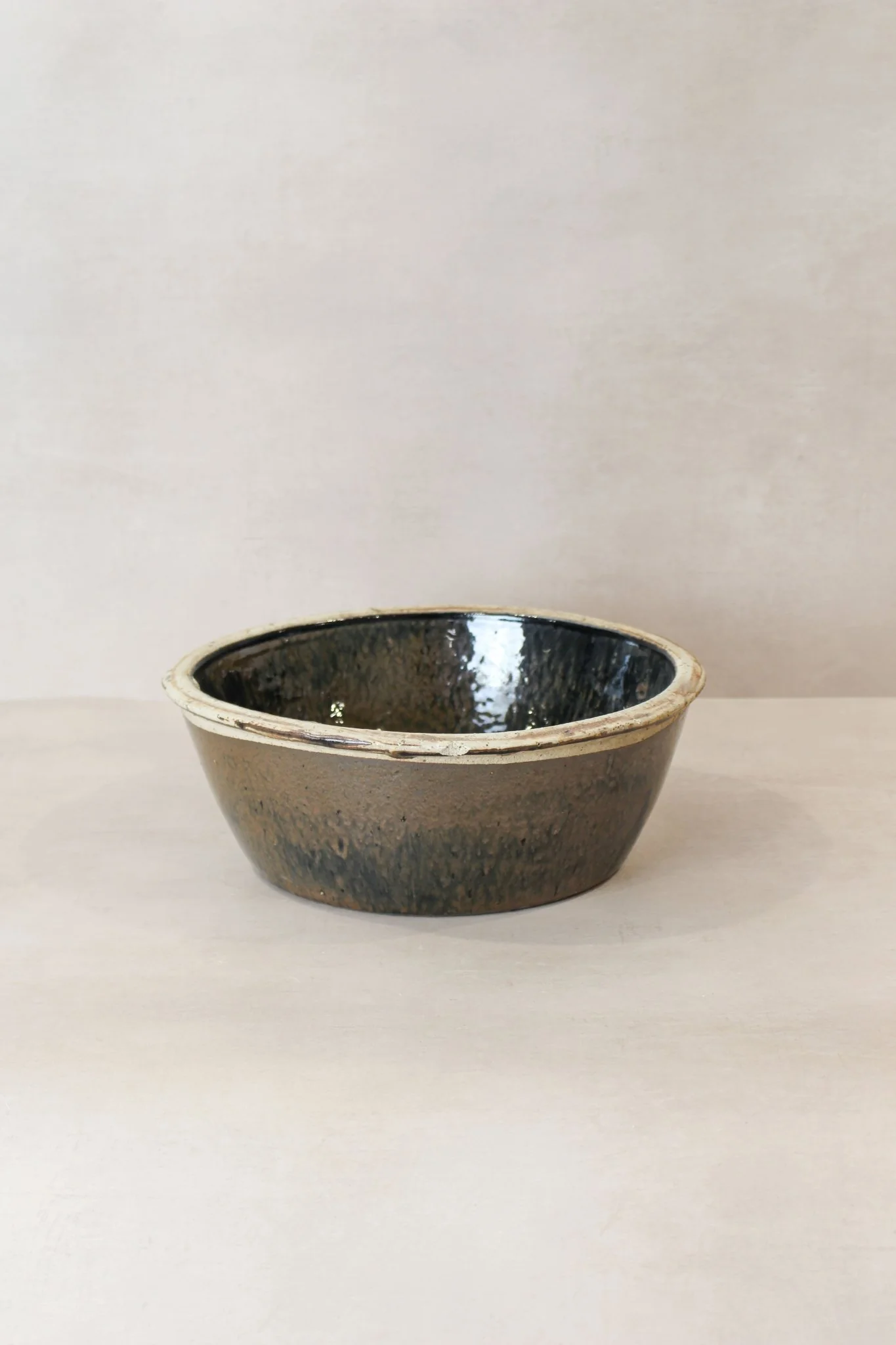 Wabi Sabi Antique Dark Glazed Terracotta Bowl Small- LBB 02 - Image 5