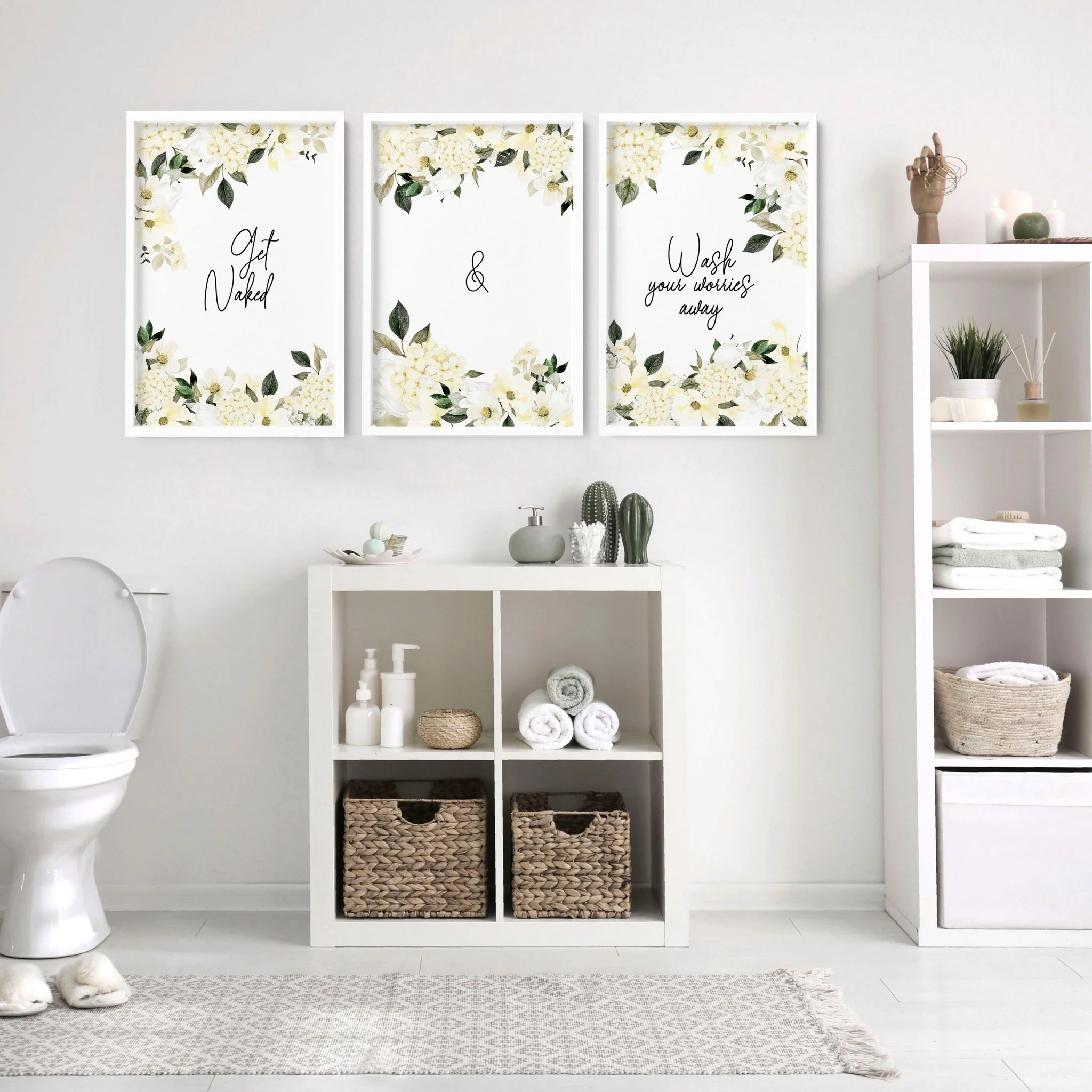 Wall art bathroom | set of 3 framed bathroom prints - Image 6