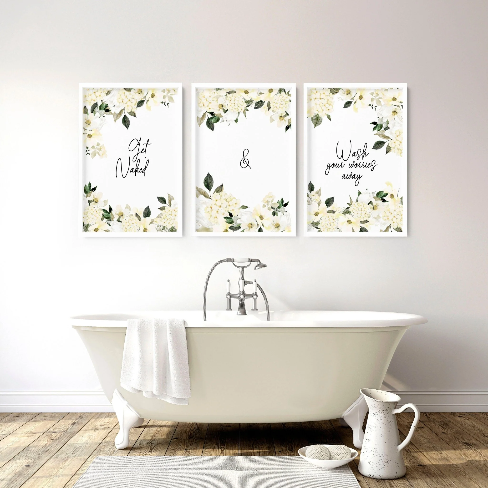 Wall art bathroom | set of 3 framed bathroom prints - Image 7