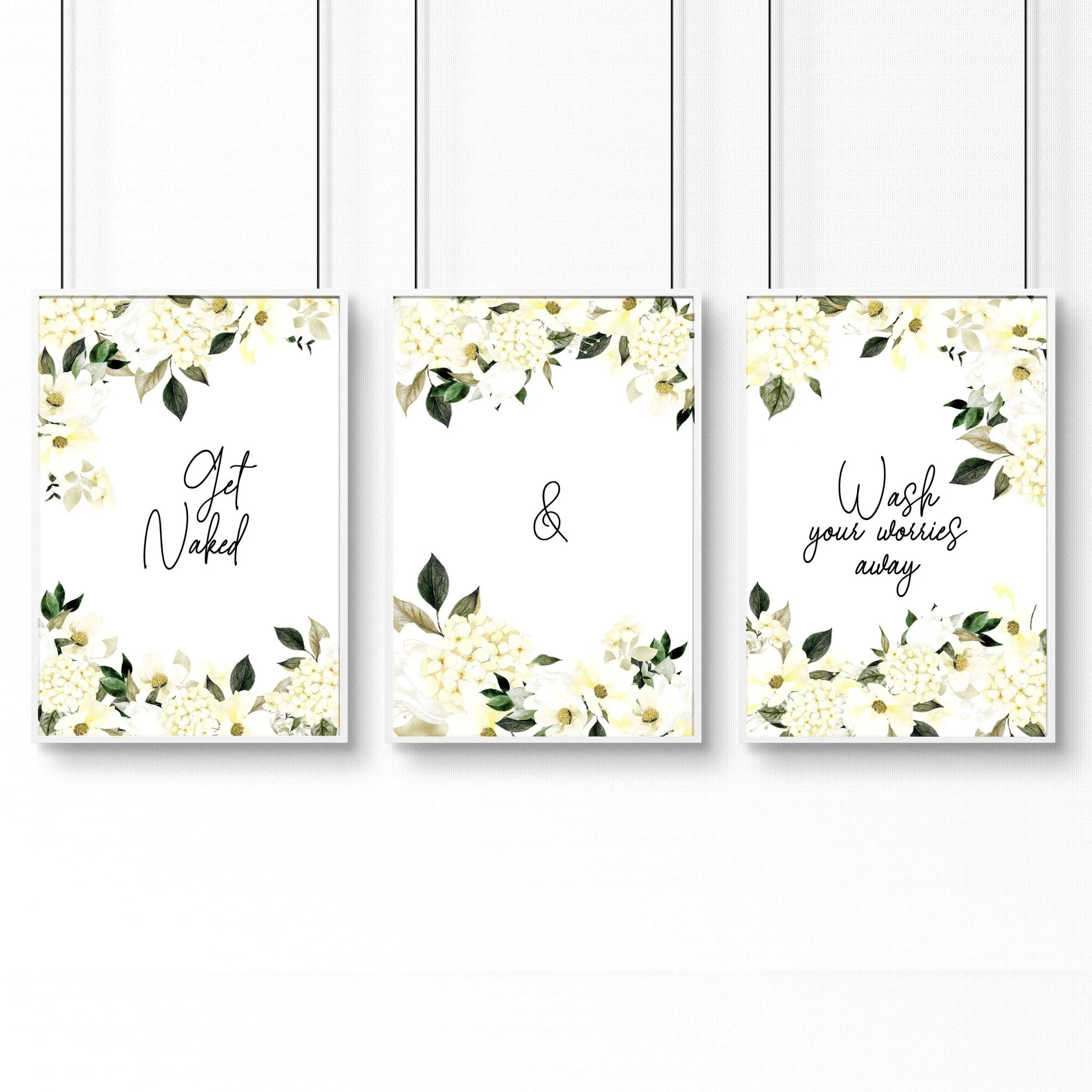 Wall art bathroom | set of 3 framed bathroom prints - Image 9