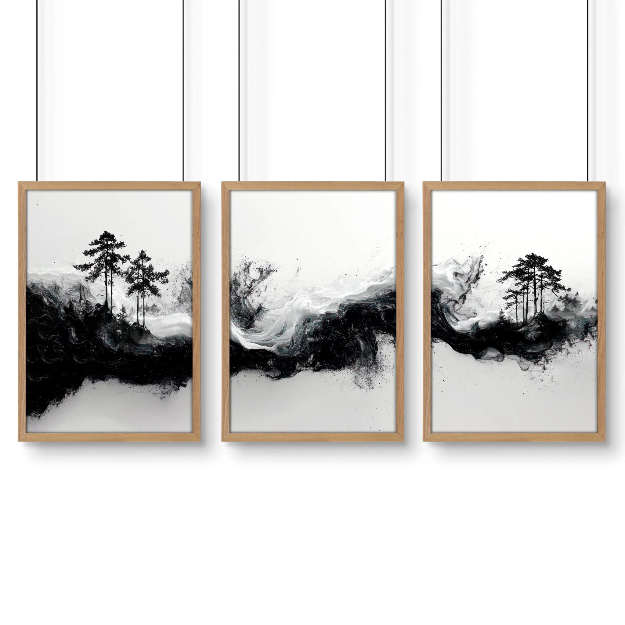 Wall Art Canvas Prints | Set of 3 Asian Inspired Wall art Prints - Image 11