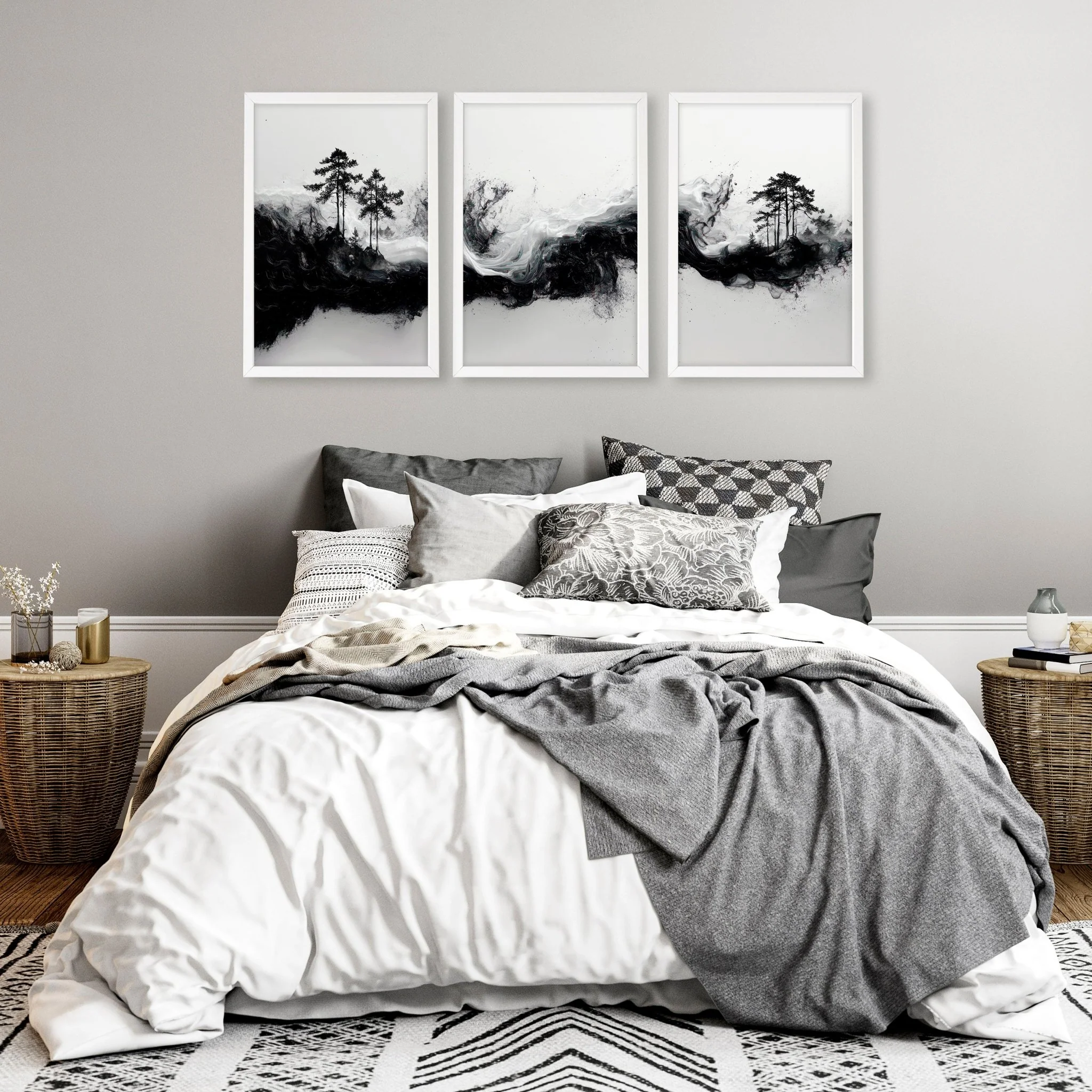 Wall Art Canvas Prints | Set of 3 Asian Inspired Wall art Prints - Image 4