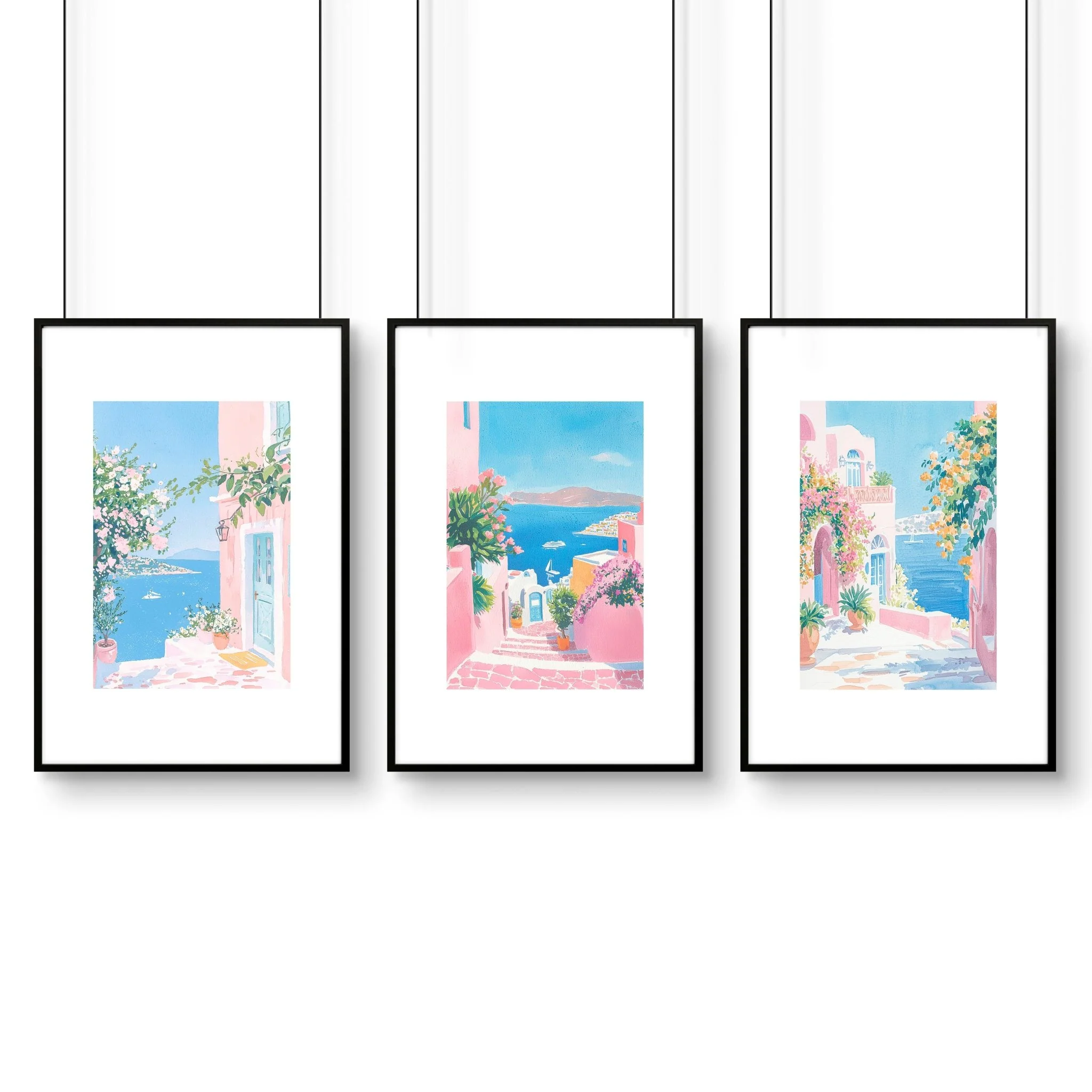 Wall Art Colourful | Set of 3 Beach Decor Wall art Prints - Image 12