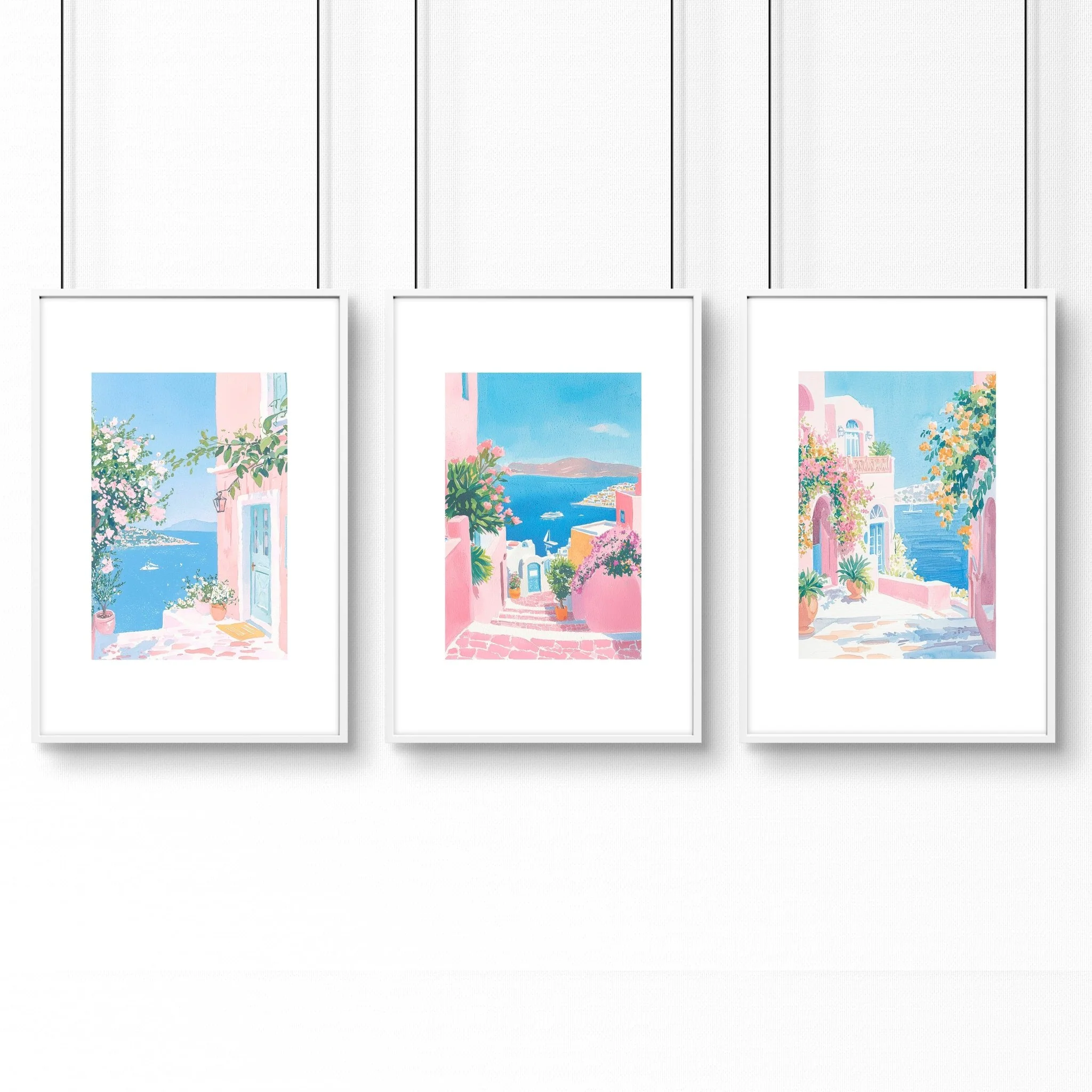 Wall Art Colourful | Set of 3 Beach Decor Wall art Prints - Image 14