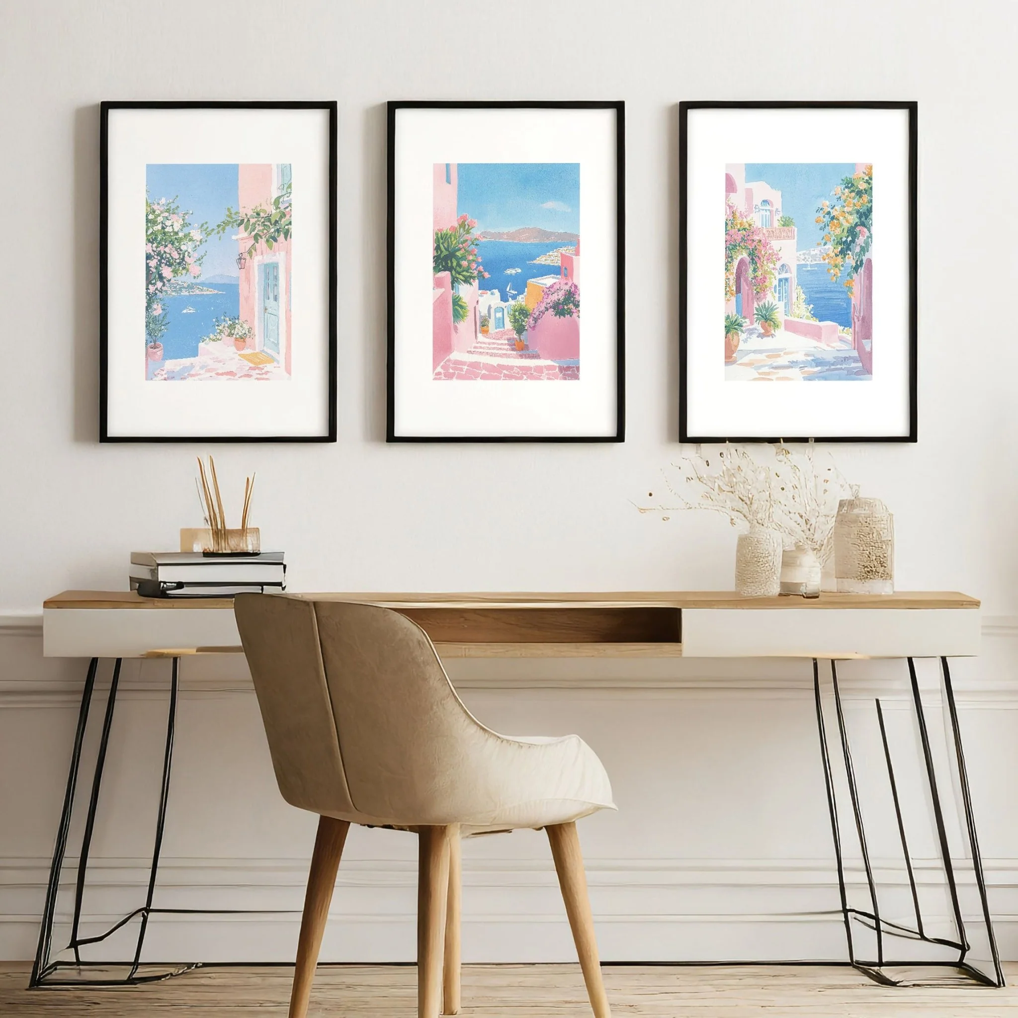 Wall Art Colourful | Set of 3 Beach Decor Wall art Prints - Image 6