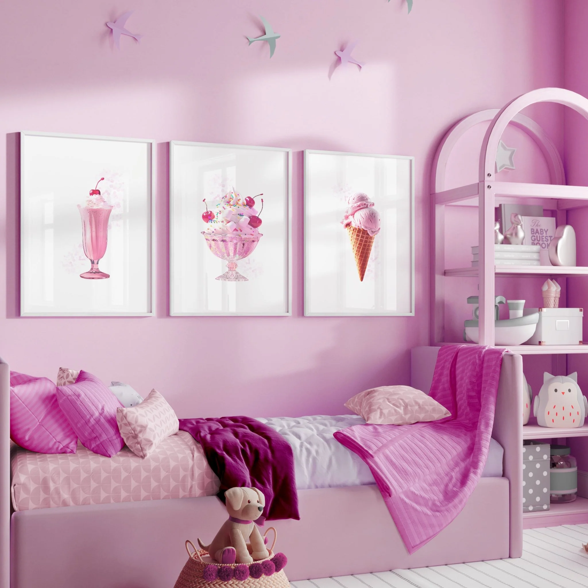 Wall Art Cool For Girls | Set of 3 Pop Wall art Prints - Image 4